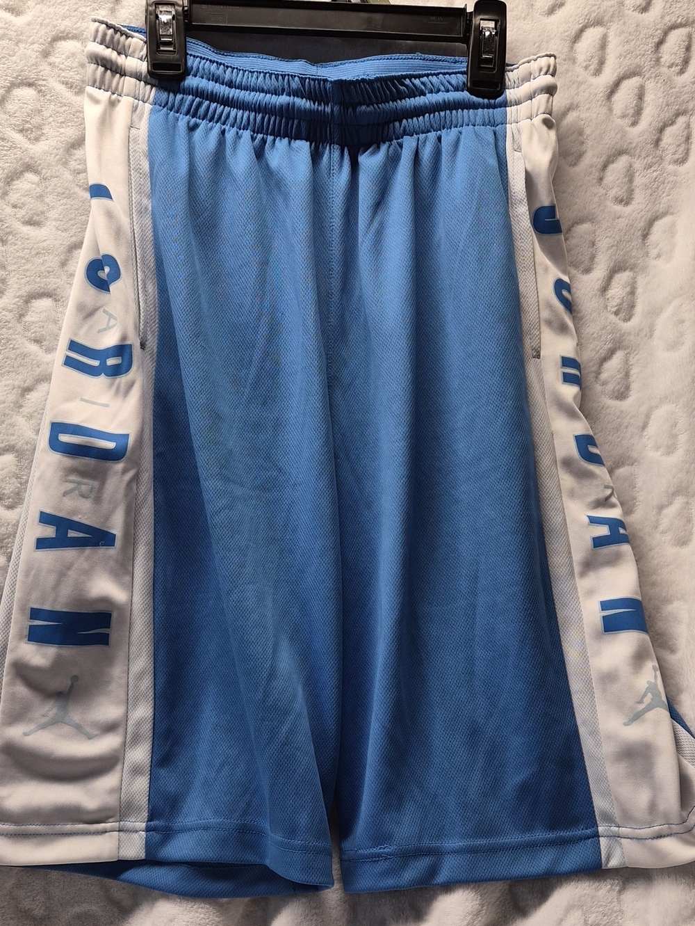 Jordan Light Blue and White Athletic Basketball Shorts